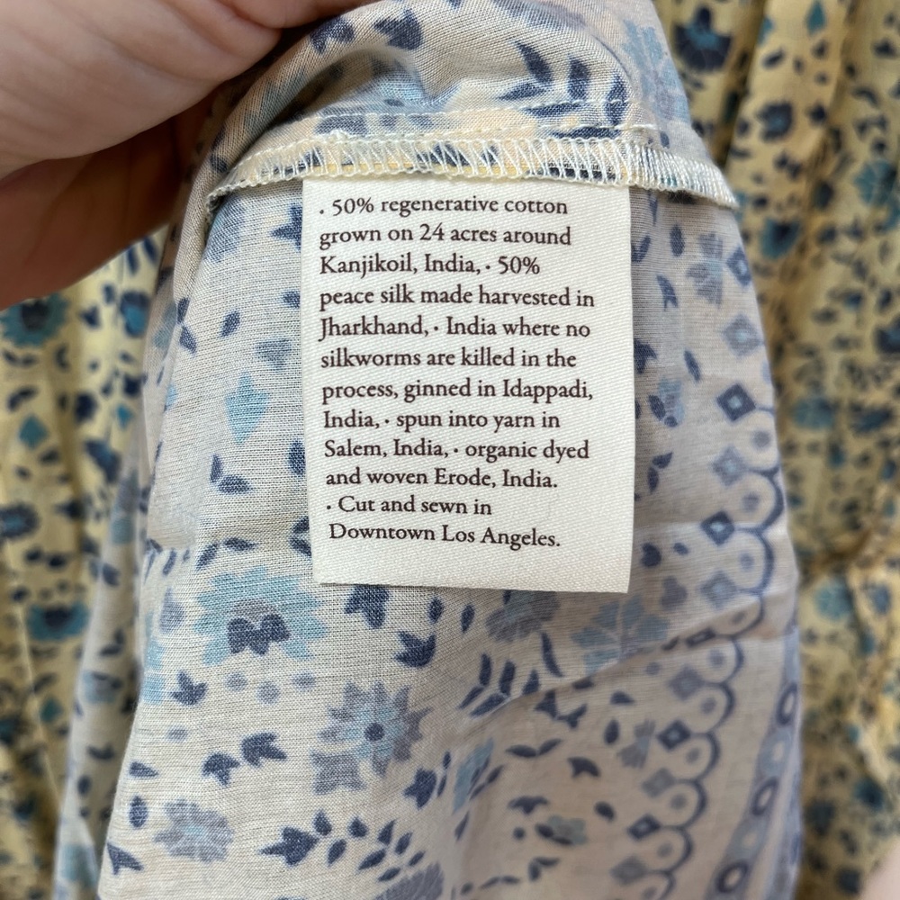 Christy Dawn Silk/Cotton Basil Dress - Picture 5 of 9